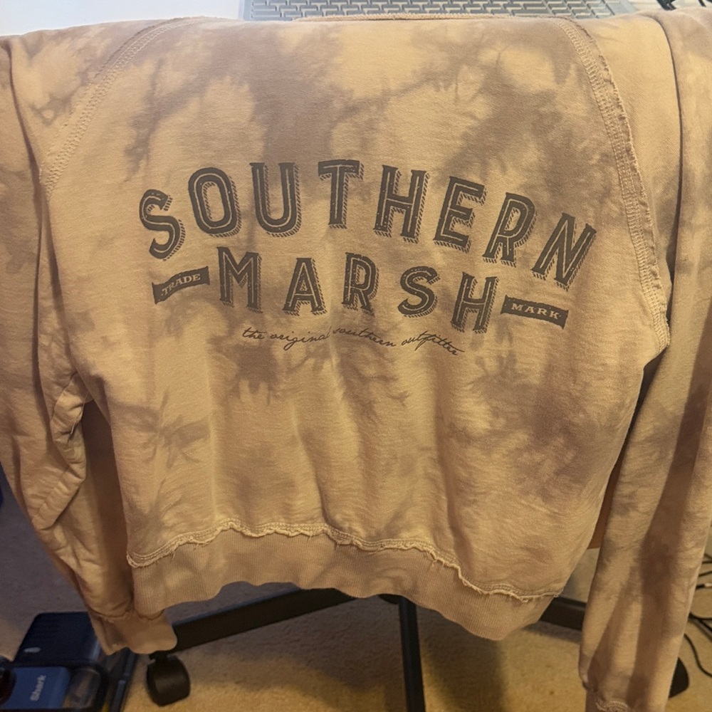Southern Marsh Beige Tie-Dye Sweatshirt